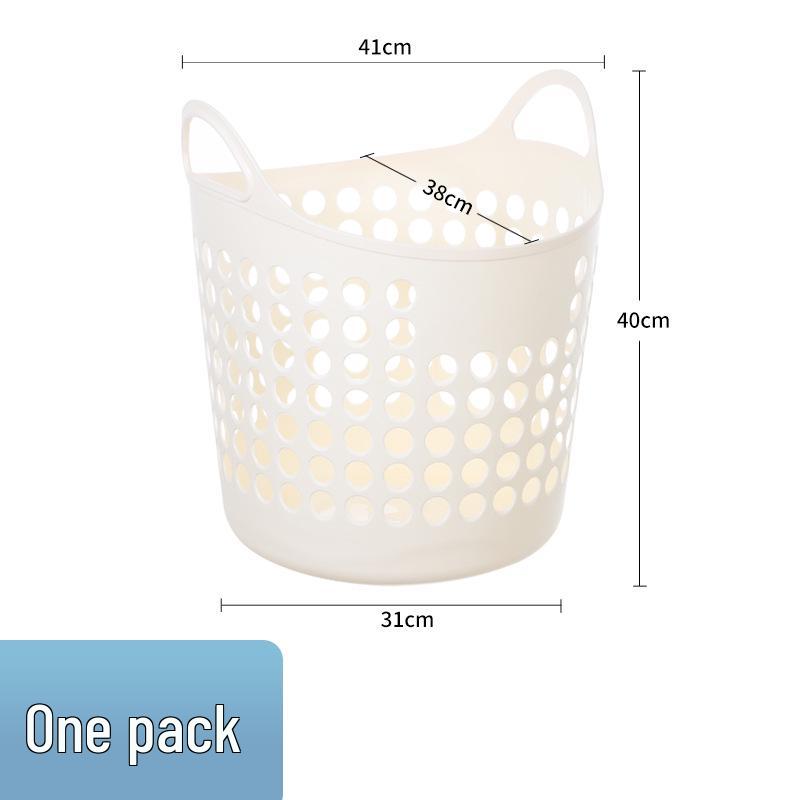 Plastic Laundry and Storage Basket for Clothes, Toys, & Bathroom Use