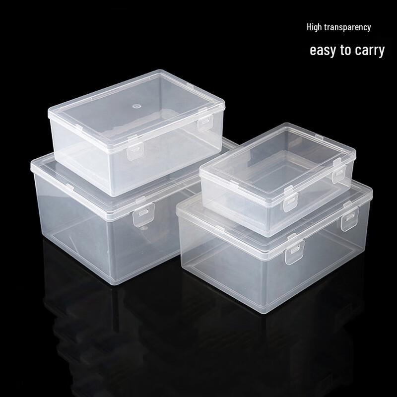 Rectangular Transparent PP Storage Box with Double Buckle