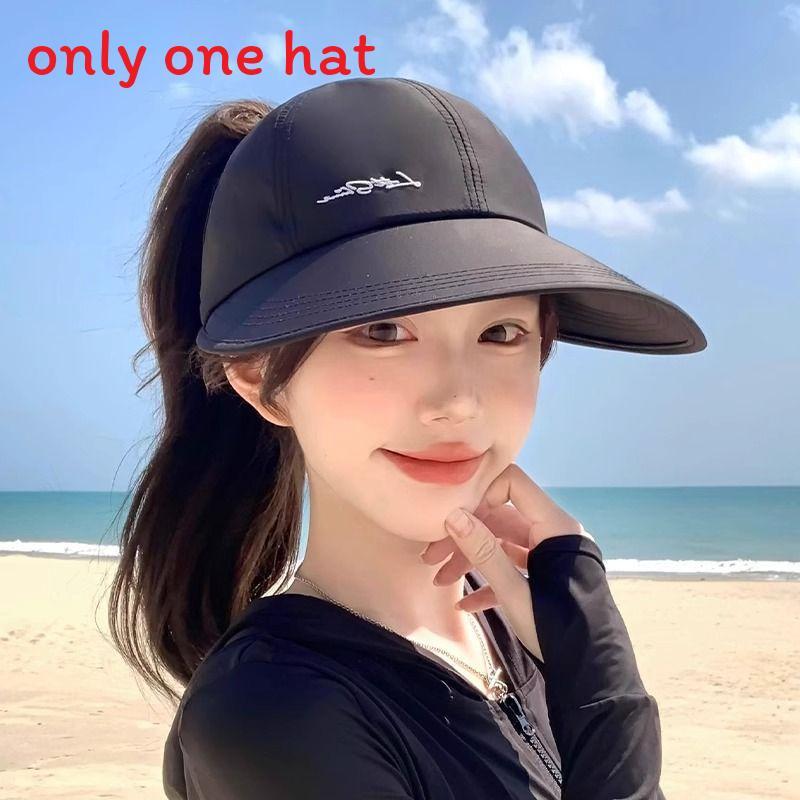

Summer Sun Protection Baseball Cap For Women With Adjustable Fit And Wide Brim чёрный