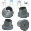 Replacement Feet for Bath Chair Leg Caps Heavy Duty Slope Rubber Feet Pad for Bath Seat Shower Stools ,gray, 1,1/8",