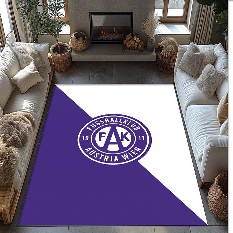 Austria Wien FC Soccer Football Pattern Soft Area Rug Non Slip Indoor Floor Carpet Sports Decor Mat for Bedroom