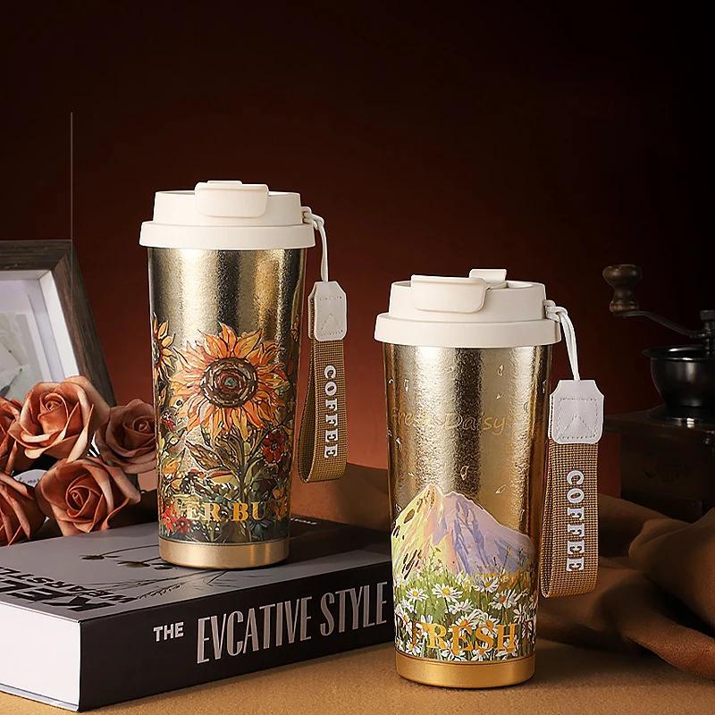 521ml Pure Titanium Coffee Mug Outdoor Corrosion Resistance Thermal Insulated Coffee Mug Car Vacuum Flasks Drinking Utensils