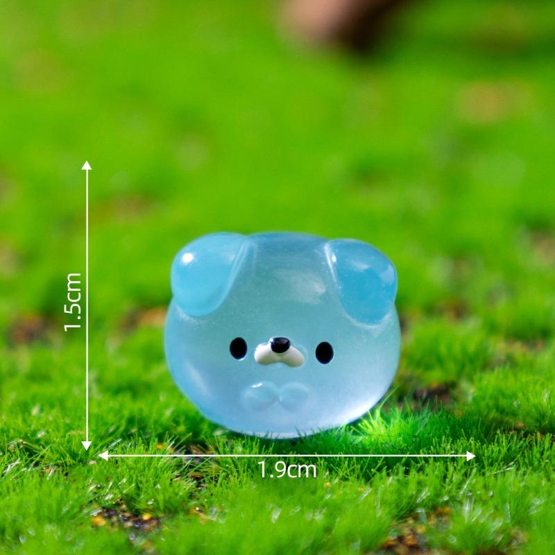 Micro-landscape Luminous Cute Little Animals Tuantuan Mengli Garden Landscaping Decoration Accessories Mini Ornaments