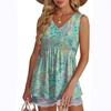 Women's Vest Fashion Elegant Ruffle Top Women's Elegant Sleeveless V-neck Doll Vest