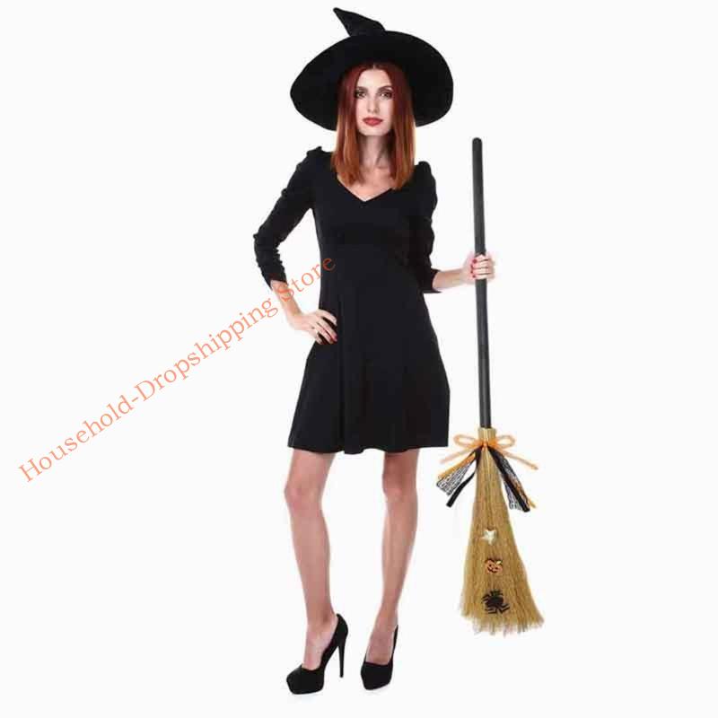 85AD Multipurpose Halloween Witch Broomsticks Holiday New Year Decoration
