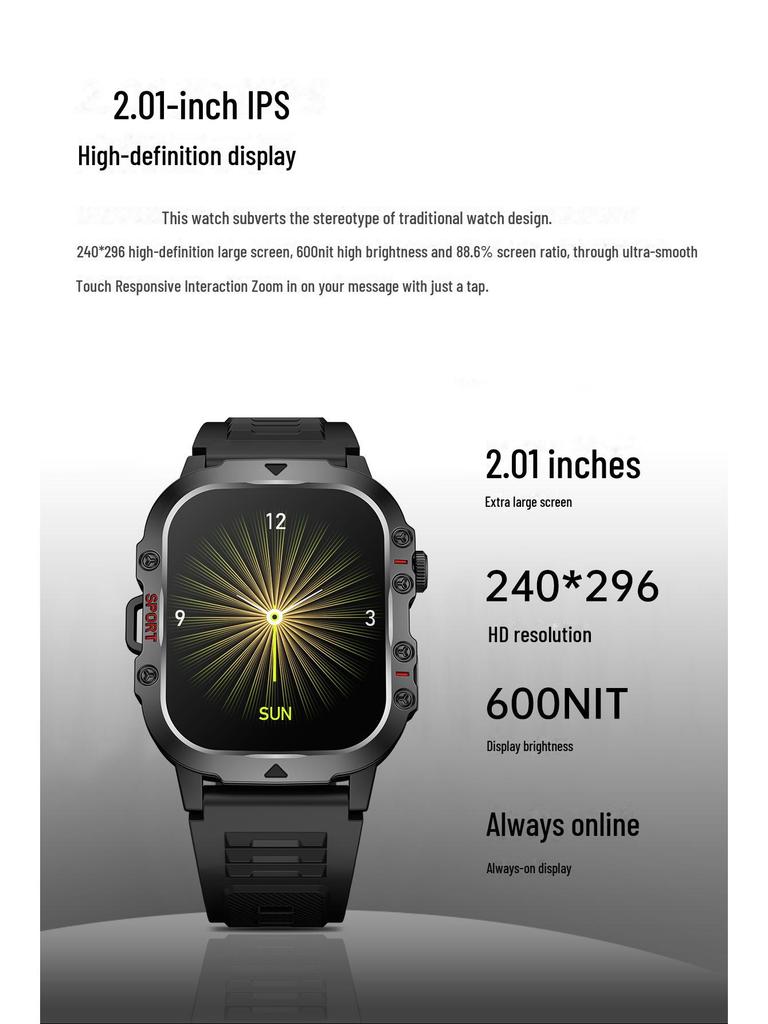Z78 Smart Watch: Durable, Waterproof, Heart Rate & Sleep Monitor, Bluetooth Call, Sports Tracker Bracelet.