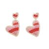 Fashion, Romantic Valentine's Day Temperament, Women's Love Full of Diamond Earrings, Personality, Niche Models