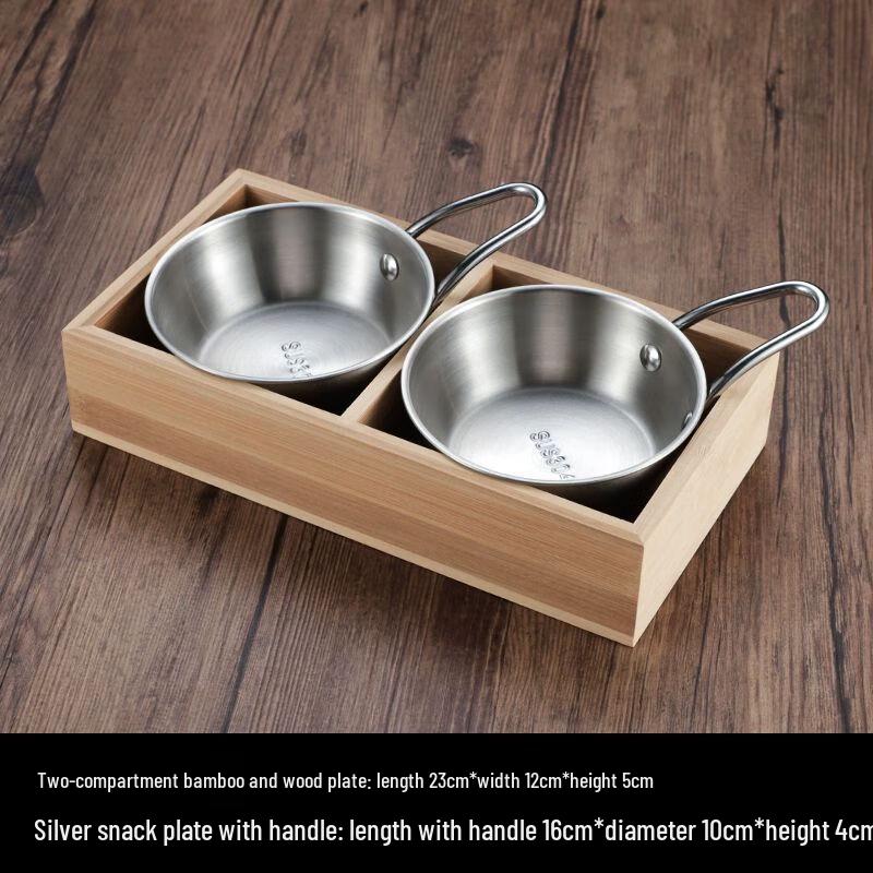 Korean Style Nine-Grid Metal Serving Tray