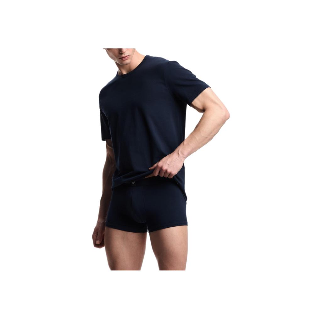 Emporio Armani FW25 Cotton Stretch Short Sleeve Crew Neck Home T-Shirt Pajama Set Men Tops EM000391-AF14987-MB143