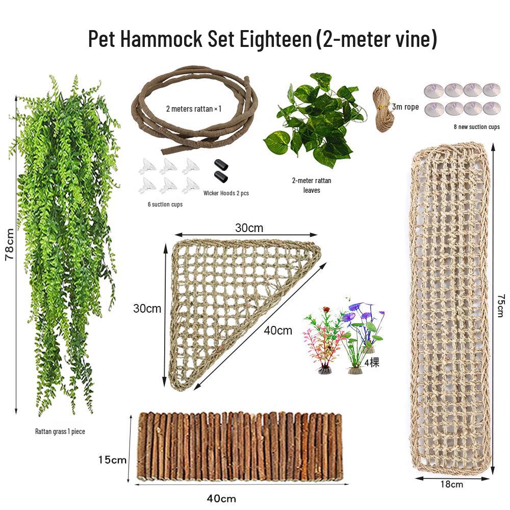 Reptile Habitat Decor: Simulation Vine with Lizard, Chameleon, Snake & Gecko Climbing Features