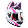 White Pink Cat with Clear Visor