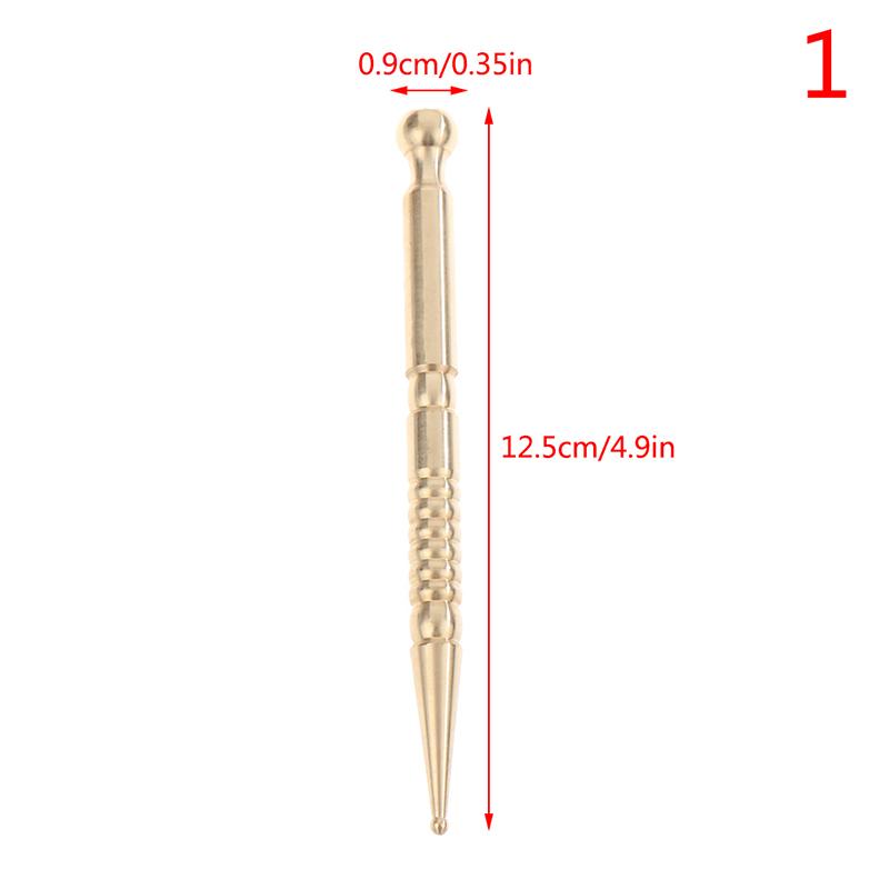 Чистая медная акупрессурная ручка, акупунктурный массажер для ушей, улучшение зрения, акупунктурный массажер для меридианов