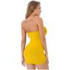 Womens Stretchy Strapless Pencil Dress Semi see through Mini Bikini Cover Ups