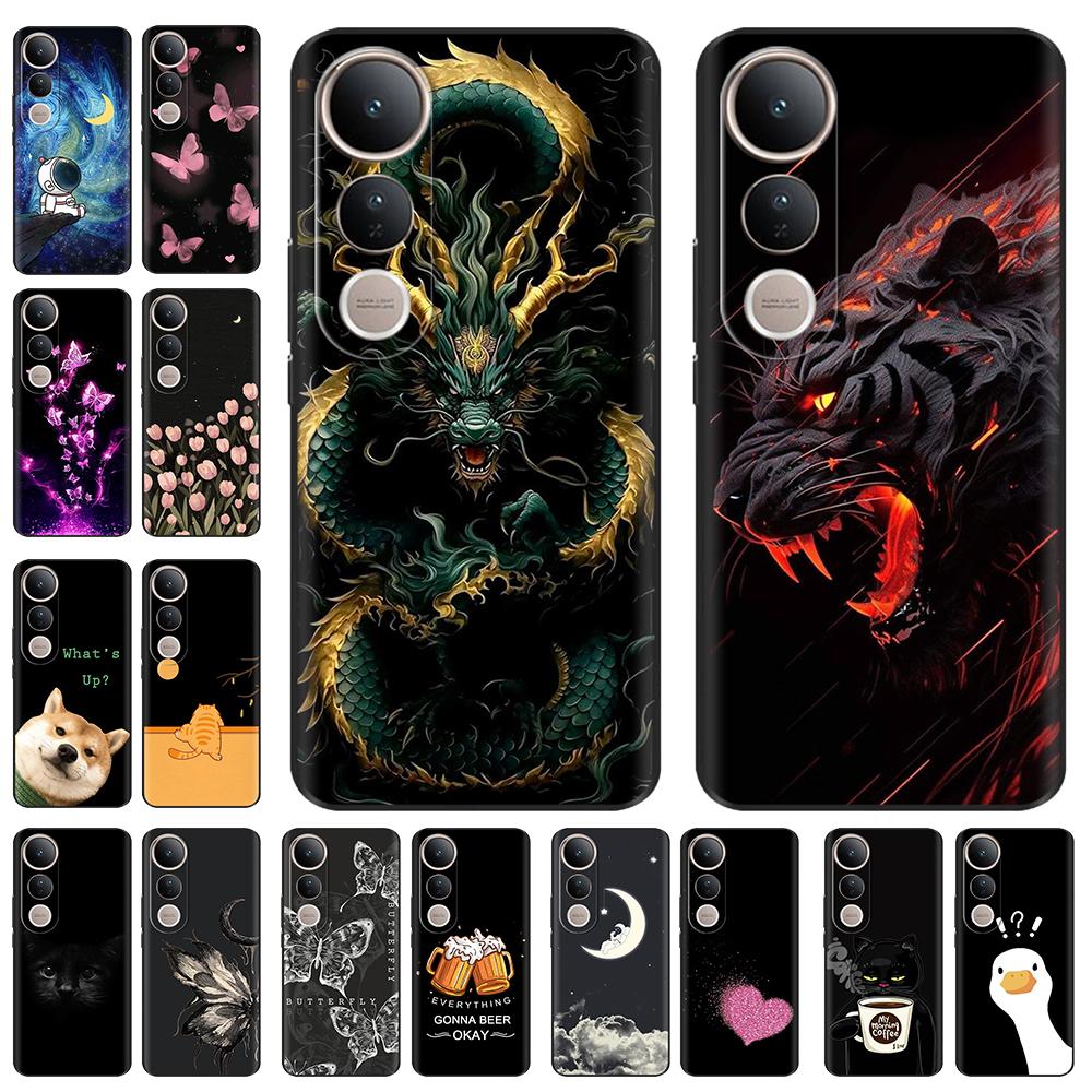 For Vivo V50 Lite Case Cute Cartoon Painted Phone Case For vivo V50 Lite 4G 5G Protection Shockproof Shell Back Cover Protection