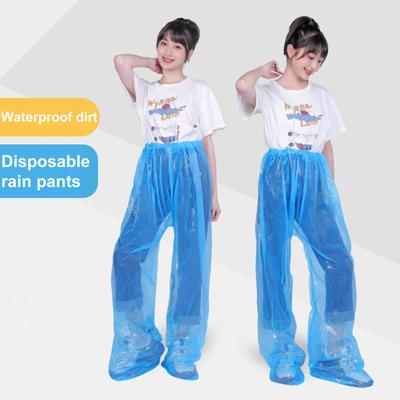 Wasserdichte Regenhose, elastischer Bund, Hose für Männer und Frauen, 130 cm/107 cm Länge, nicht wegwerfbar