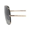 Philipp Plein Aviator Frame Stainless Steel Sunglasses Gold Gold Smoke