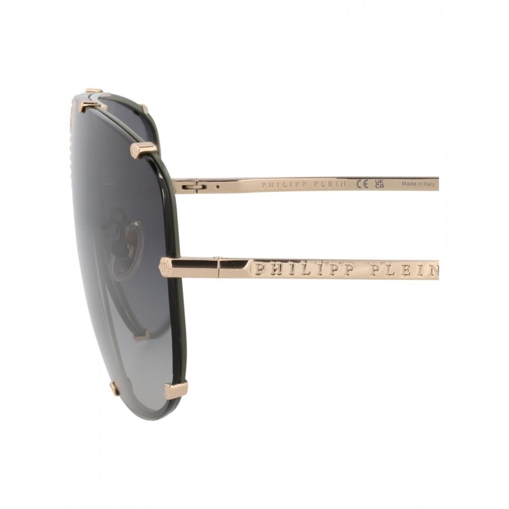 Philipp Plein Aviator Frame Stainless Steel Sunglasses Gold Gold Smoke
