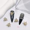 Water Drop & Pearl Stamen Design Nail Bow with Zircon Jewelry - 43 Piece Set