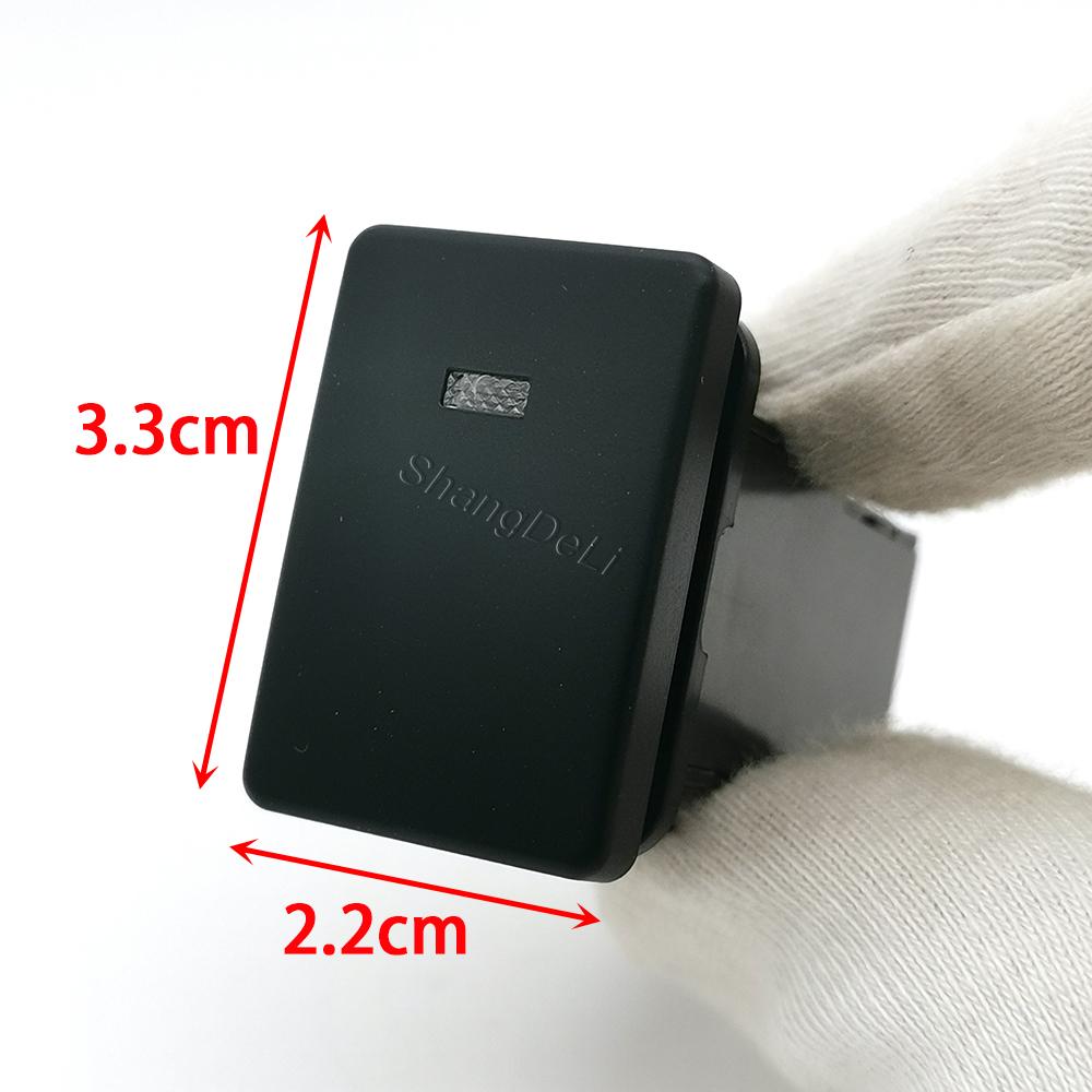 1PC Blue Light Car Seat Heating Mirror Heated Heat Steering Wheel Switch Button with Wire Fit for Toyota Camry for Corolla