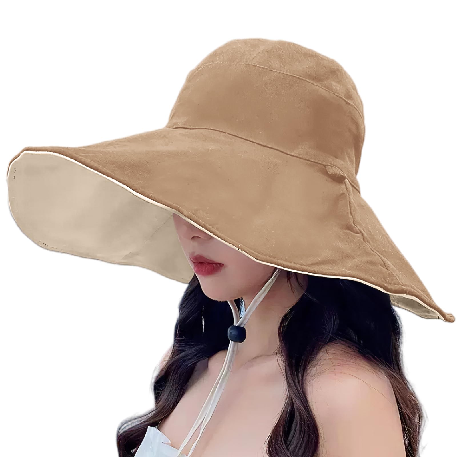 

Широкополая шляпа от солнца с УФ-защитой делает лицо визуально более худым, Хлопковая шляпа актрисы для выхода в свет см [CANFEEL], Защита, Женская шляпа, Двусторонняя шляпа, Поля, Маленький,