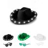 Cowboy Hat With Light And Glasses For Cosplay And Party Events