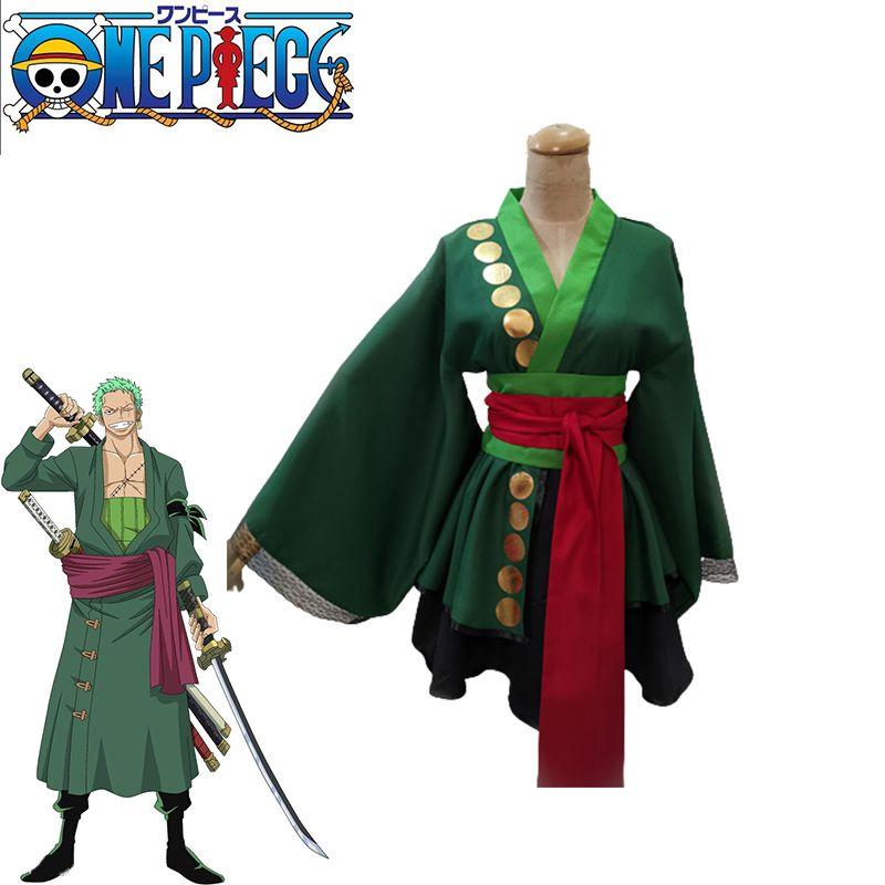 One Piece Roronoa Zoro Cosplay Kostyme Lolita Kjole Antrekk Karneval Halloween
