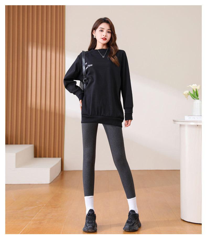 High-Waisted Fleece-Lined Women's Slimming Warm Base Layer Pants for Autumn/Winter