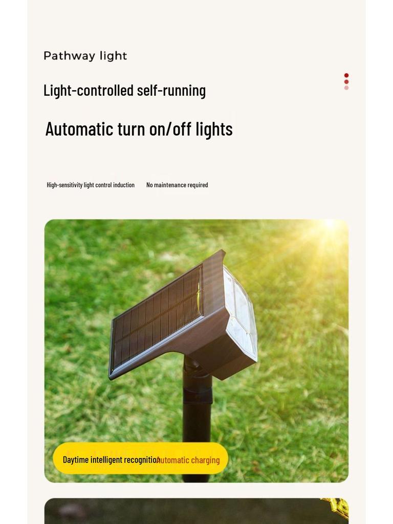 Waterproof Solar Spotlight for Garden Landscape - Super Bright Outdoor Lawn and Tree Light with Ground Plug