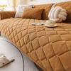 New Minimalist And Thickened Sofa Cover Fabric One-Piece Anti Slip Straight Row Sofa Cushion Cover For Autumn And Winter Seasons