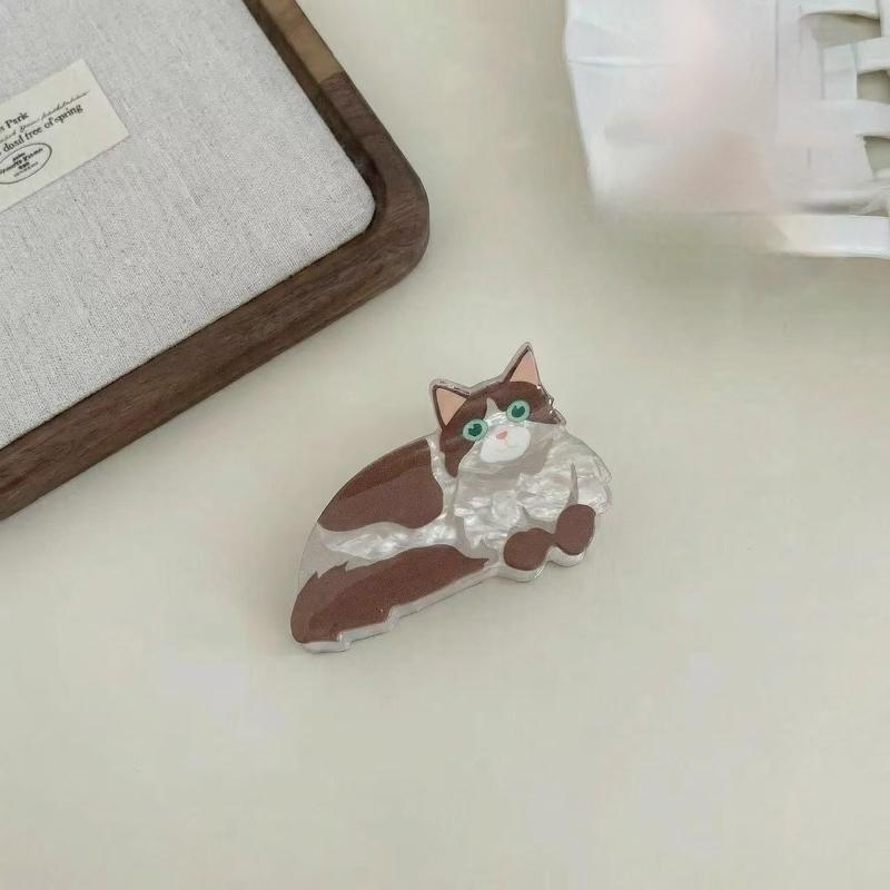 Cute Cat Hair Claw Clip Non-slip Strong Hold Kitten Claw Hair Accessory for Women Half Up Hairstyle All Occasions Use