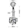 7Pcs/Set Stainless Steel Zircon Belly Button Body Jewelry Navel Ring