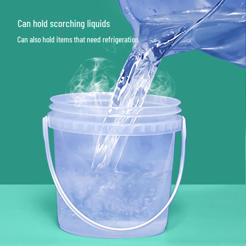 1L White Round PP Plastic Multi-Purpose Bucket