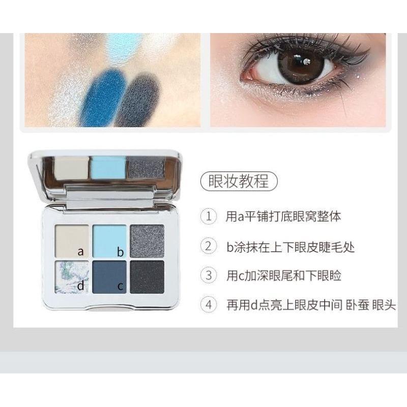 SHEDELLA - Future Tech 6 Shades Eyeshadow Palette - Galactic Blue