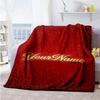 Rose Customize Your Name Blanket Cozy Personalized Blanket Soft Warm Cozy Suitable for Bedding Chair Home Decor Living Room Four Seasons Multipurpose