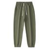 Unisex Schwere Armeegrün Twill Jogginghose: Gemütliche, gerippte Freizeit-Sportbekleidung für Frühling & Herbst