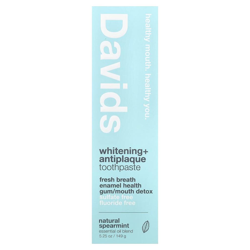Whitening & Plaque Fighting Toothpaste, Natural Spearmint, 149G(5.25Oz)