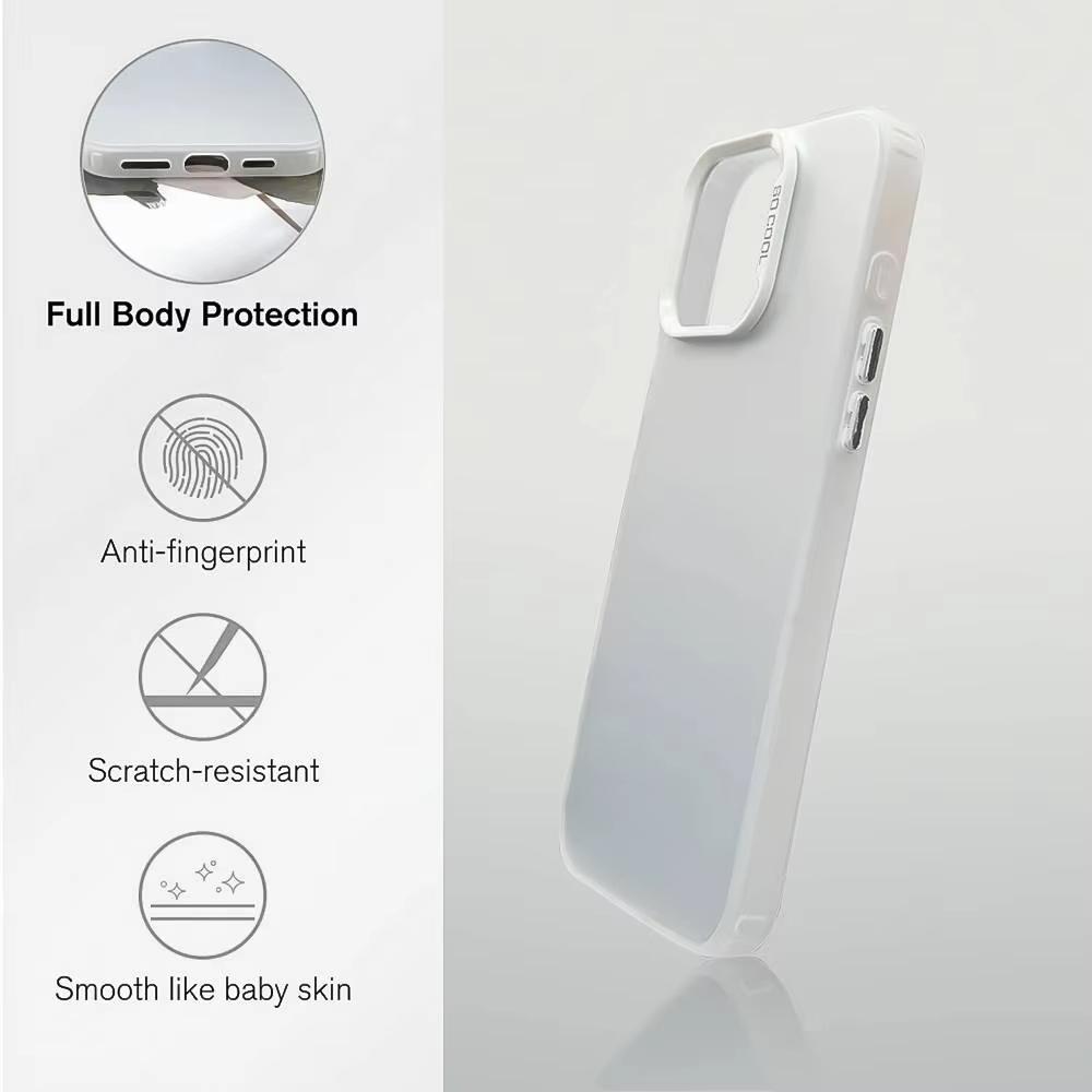 Crystal-Clear Apple Phone Case For iPhone 17 16 15 14 13 12 11 Pro Max Air Colorful Matte Laser Aurora Shockproof Phone Case