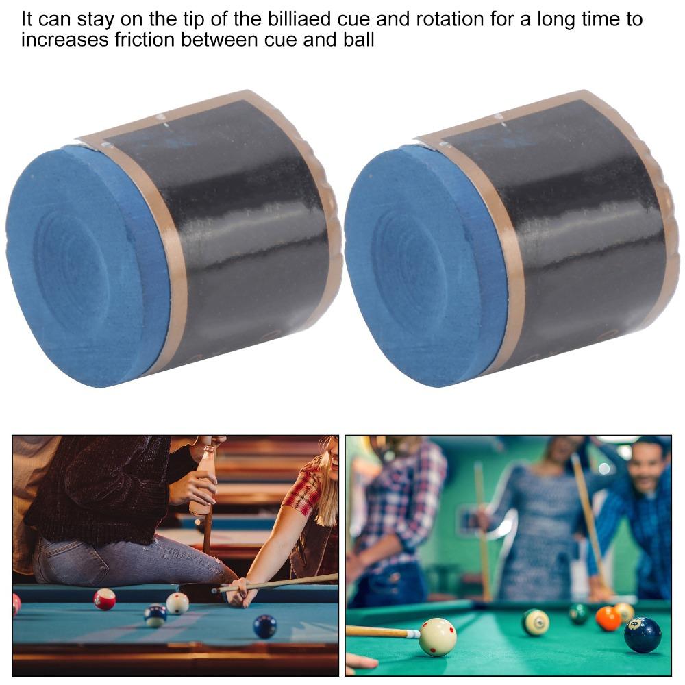 2PCS NoSlip Billiard Cue Tips Non-clumping Professional Billiards Chalk Club Accessories