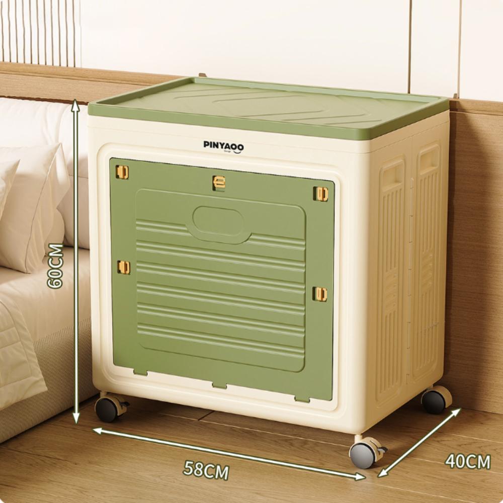 Large Capacity Folding Storage Box with Lid Portable Storage Case Space Saving Multifunction Foldable Organizer Container