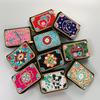 Ethnic Style Card Holder - Multi-layer Premium Hand-feel Vintage Delicate Beaded Zipper Pocket