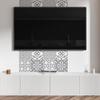 Self-Adhesive Vinyl Tiles with Printed Geometric Patterns In a 4x50x50 Cm Layout