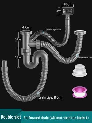 Thickened Kitchen Sink Drain Pipe