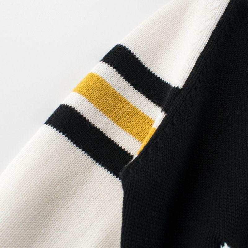 27Kids Children's Clothing Spring and Autumn Kids Color Matching Sweater Men's and Women's Kids' Sweater Clothes Baby Zip Cardigan Tops