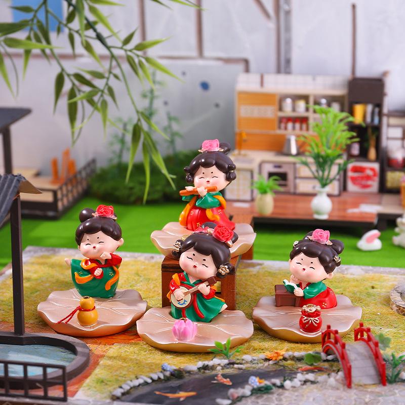 Şarap Dolabı ve Oturma Odası İçin Yaratıcı Retro Prenses Figür Dekorasyonu