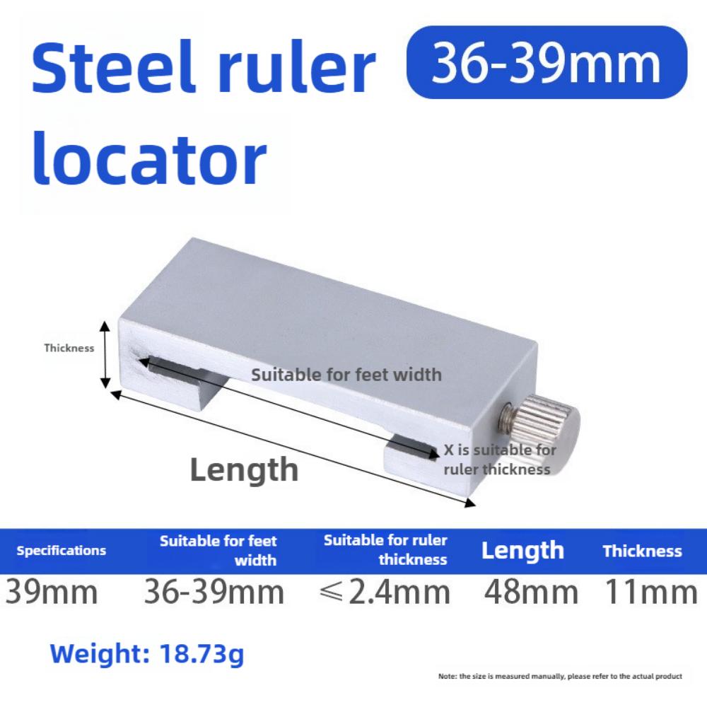 Stainless Steel Ruler Positioning Block 15/20/30/40cm Steel Ruler Scribing Limiter for Woodworking