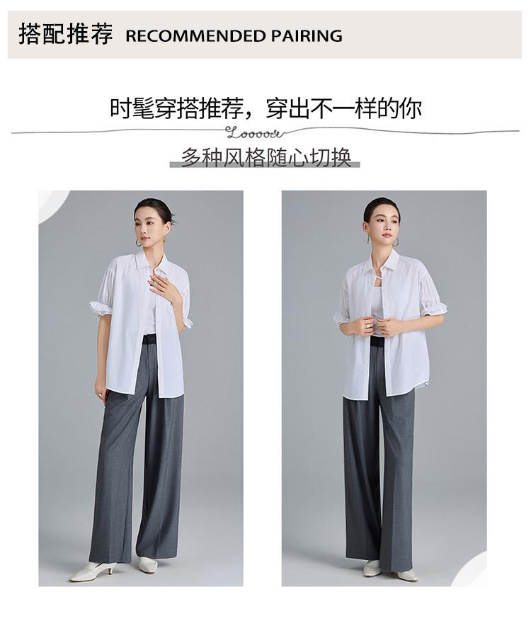 Design inspired shirt with bubble sleeves, simple and versatile women's top