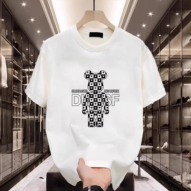 Short Sleeve Cotton Men'S Printed T-Shirt Trend Men'S And Women'S Versatile Crew Neck T-Shirt Men'S