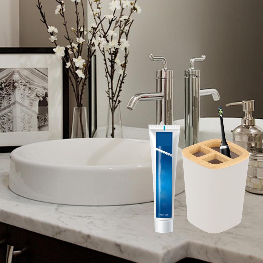 Toothbrush Holder Compartments Makeup Storage Organizer Spatula Holders Case