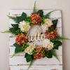 Summer Floral Wreath With Hydrangea And Pomegranate Design For Home Decor