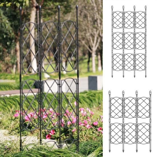 1 Set Praktisches Rostfreies Pflanzenklettergerüst Stabil Verstellbar Metall Pflanzenwand